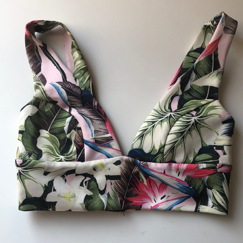 TopShop Tropical Bralette Bra Top